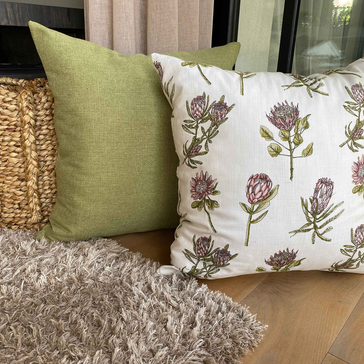 Protea & Green Scatter Cushion Range