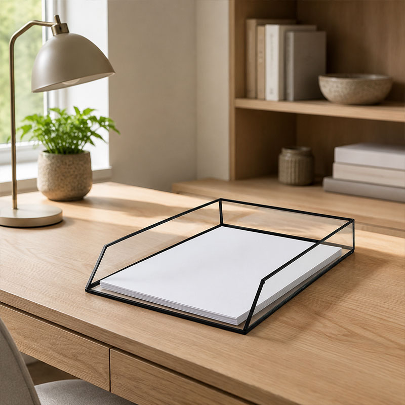 Jaxon-Glass-Paper-Tray-desk3 Jaxon Glass Paper Tray