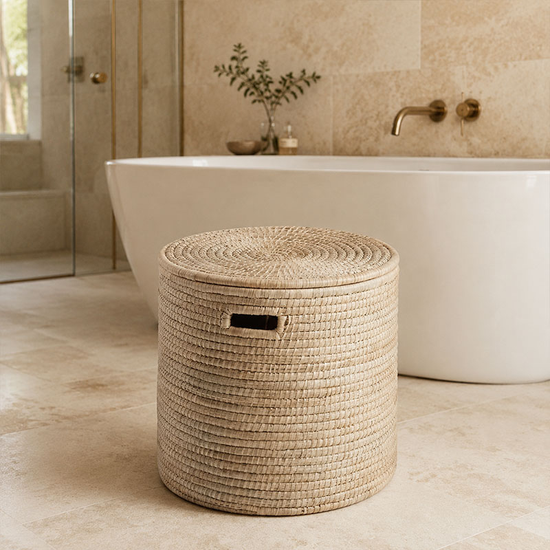 Jody Laundry Baskets (Single Weave) with Lid