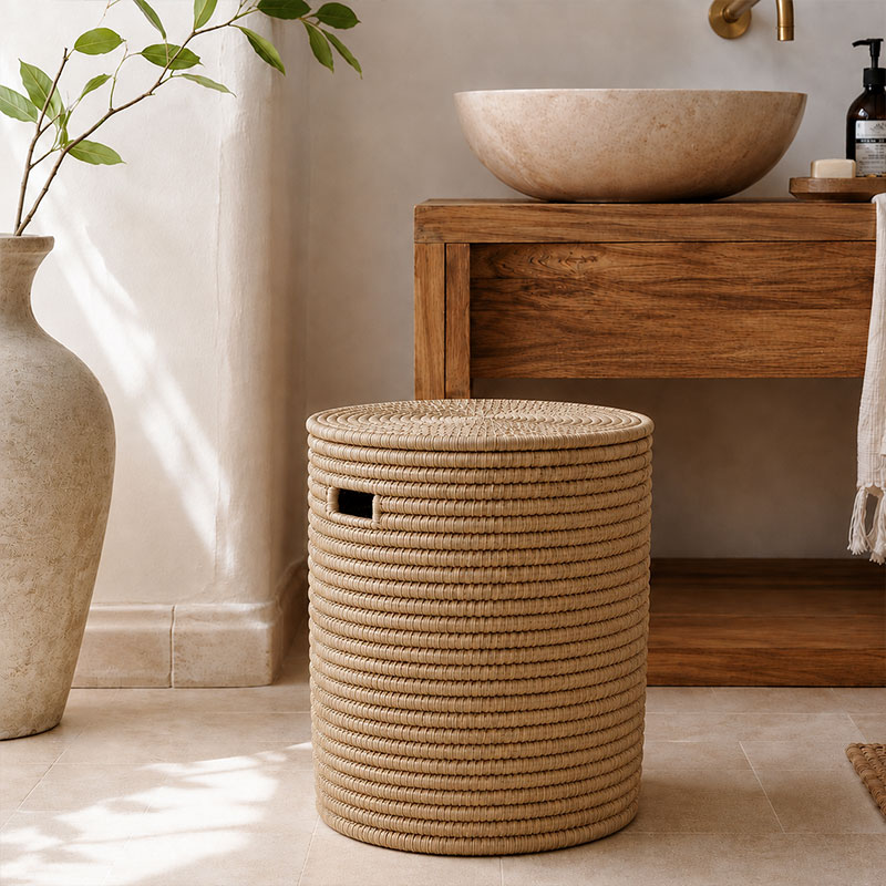 Jody Laundry Baskets (Single Weave) with Lid