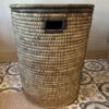 Juti-baskets.1 Juti Laundry Basket (Natural & Black) with Lid