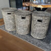 Juti-baskets.4 Juti Laundry Basket (Natural & Black) with Lid