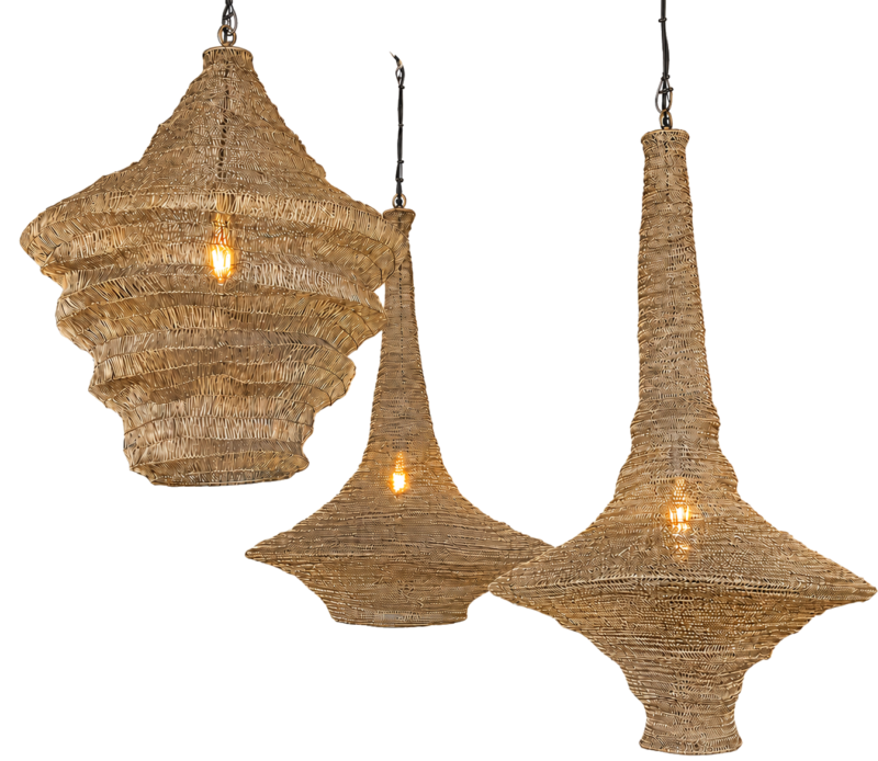 Set Gold Transparent Razo, Juhi & Jasme Pendants